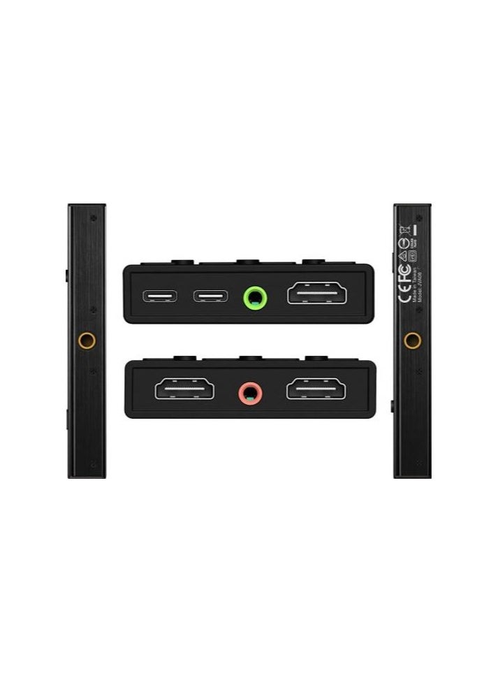 j5create j5create Live Video Capture Card JVA06- Dual HDMI to USB-C, Supports 1080p 60Hz Video and Audio Recording, 60W, Ideal for PC Xbox Playstation Android Game Live Streaming, Black | JVA06  - Image 4