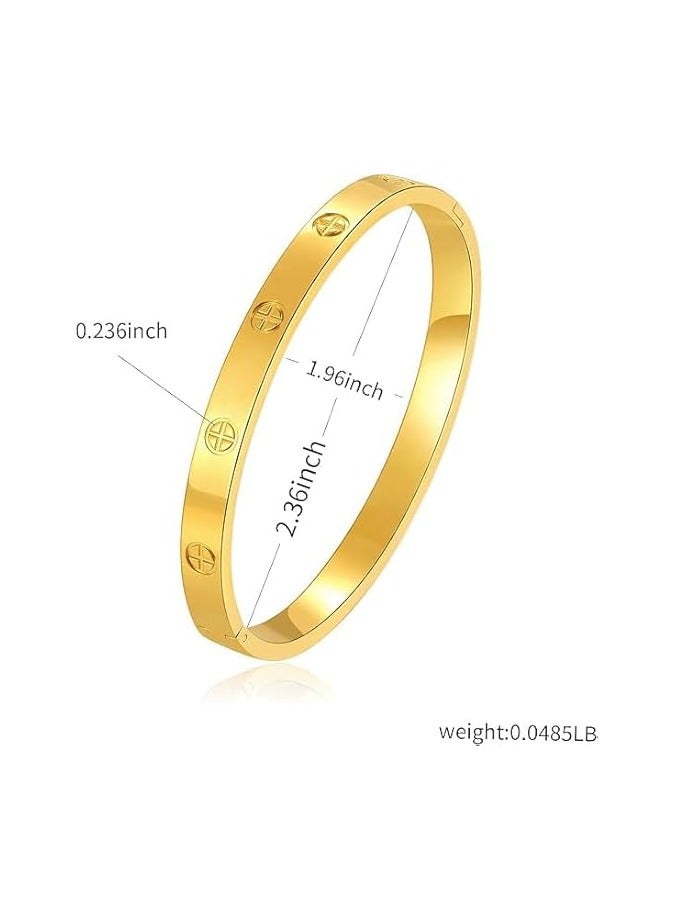 Fayrouz Jewellery 18K Gold Plated Stainless Steel Ring Bracelets for Women, Friendship and Love Bracelets, Stainless Steel Bracelet - Image 2