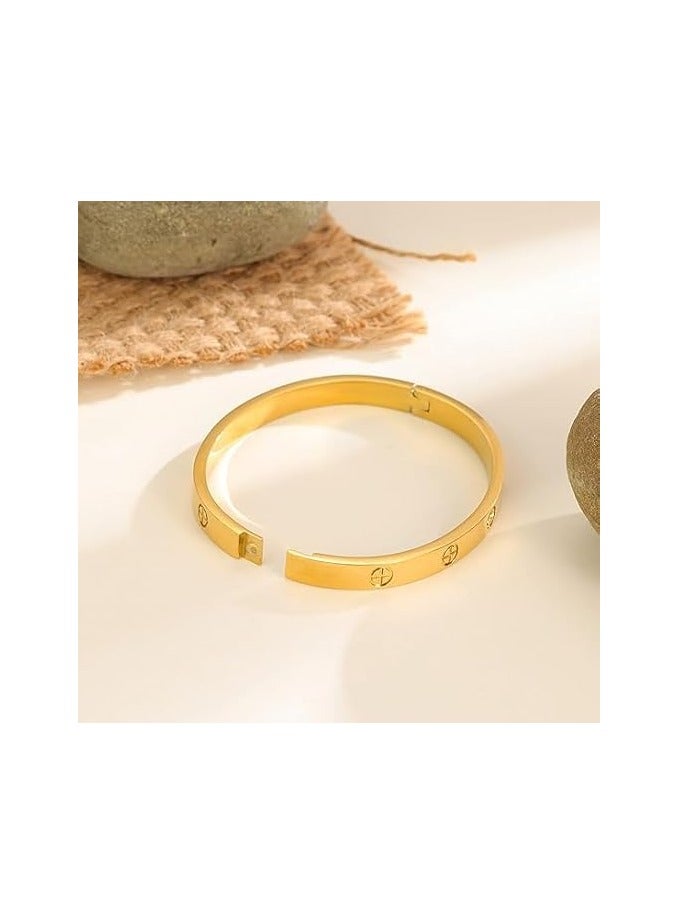 Fayrouz Jewellery 18K Gold Plated Stainless Steel Ring Bracelets for Women, Friendship and Love Bracelets, Stainless Steel Bracelet - Image 4