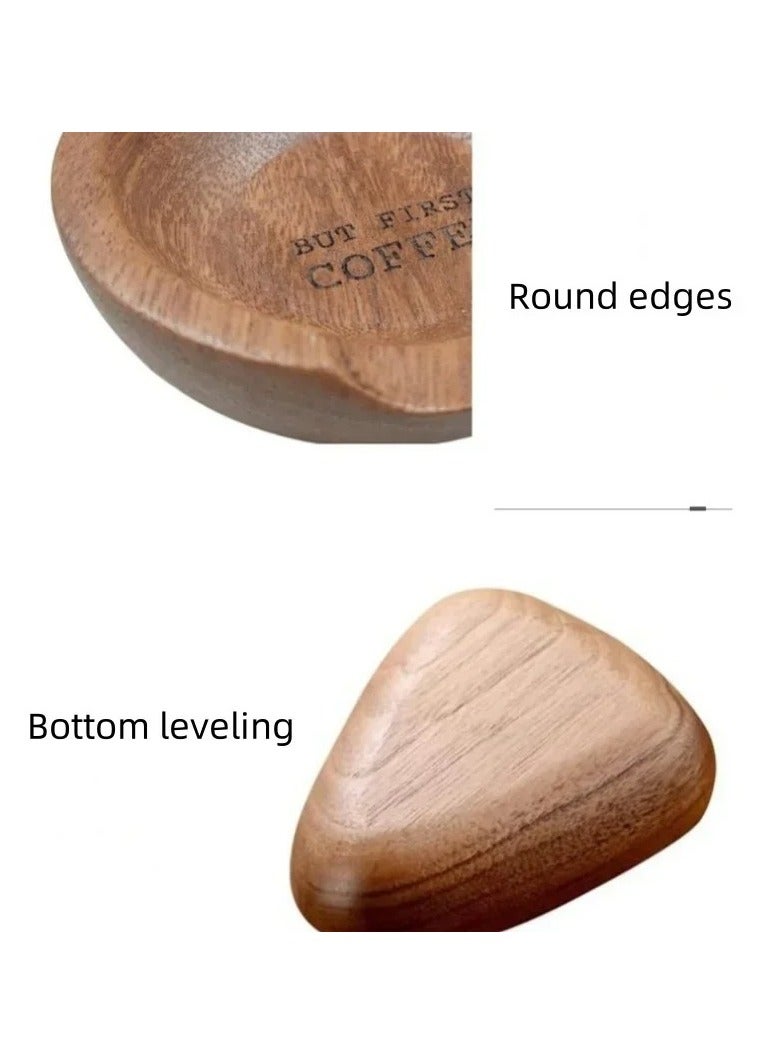 ارواق صينية قياس حبوب القهوة الخشبية من الجوز ووعاء تخزين وملعقة وزن لتحضير الإسبريسو - Image 2