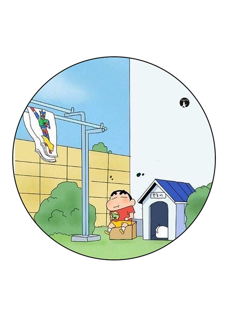 RKN The Anime Shin Chan Printed Round Pin Badge Multicolour - Image 1