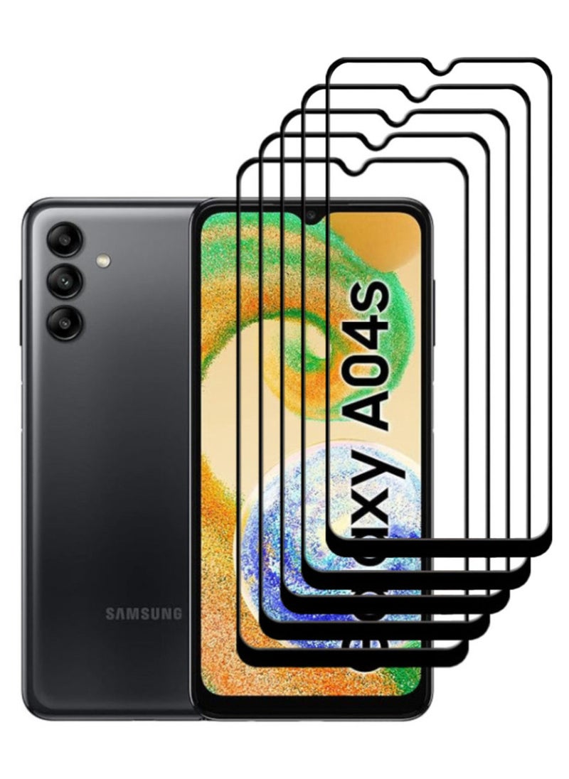 ACLIX 5 Pieces Antistatic ESD Dustproof Premium Quality High Definition Tempered Glass Screen Protector Designed For Samsung Galaxy A04s - Image 1