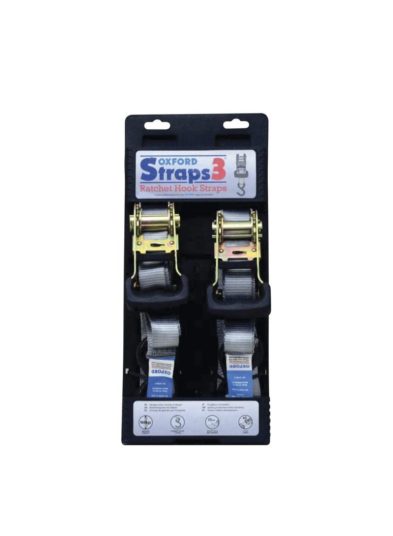 Oxford OXFORD Ratchet Hook Straps-OX744 - Image 2