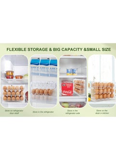 MIXDE 30 Grid Egg Holder for Refrigerator, 3 Layer Egg Storage Container for Fridge, Egg Organizer for Refrigerator Door, Large Capacity & Space Saver Egg Fridge Organizer  - Image 5