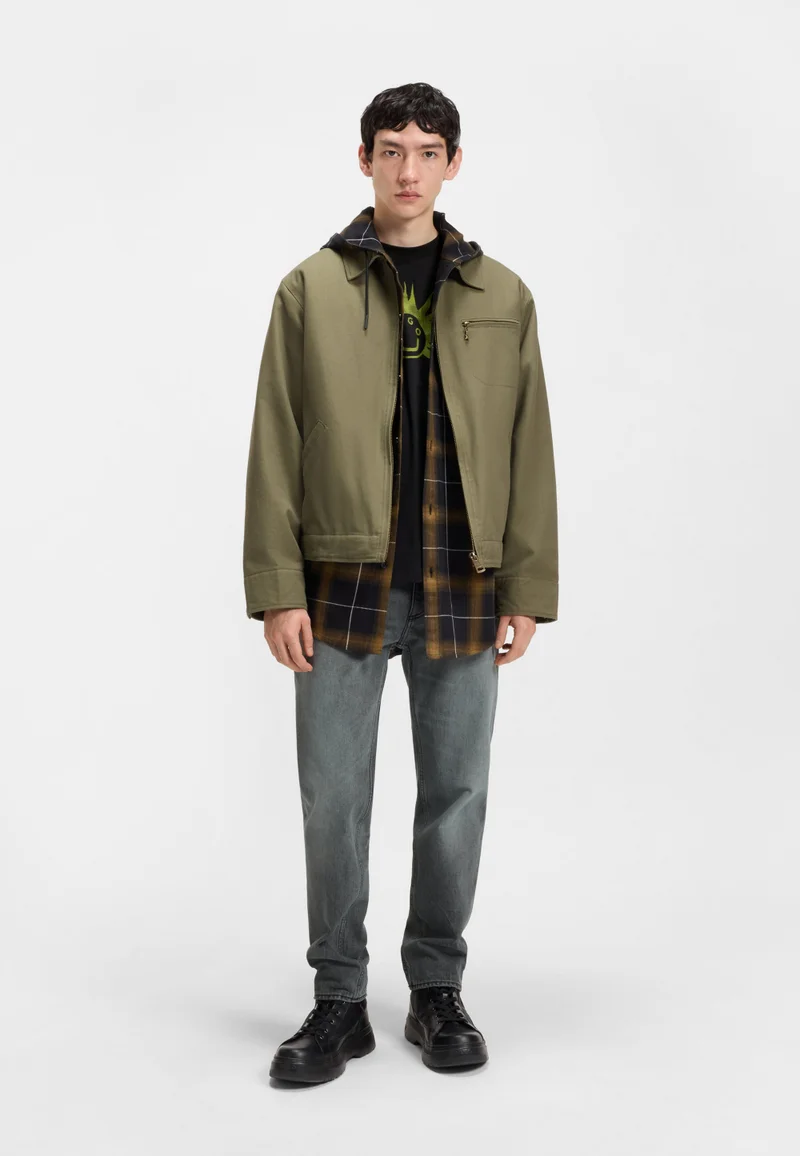 HUGO Cotton-jersey T-shirt with graphic logo print