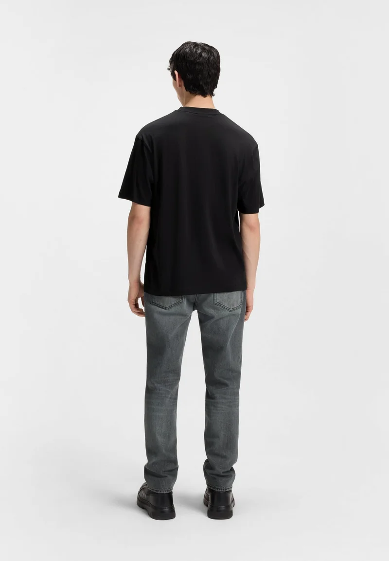 HUGO Cotton-jersey T-shirt with graphic logo print