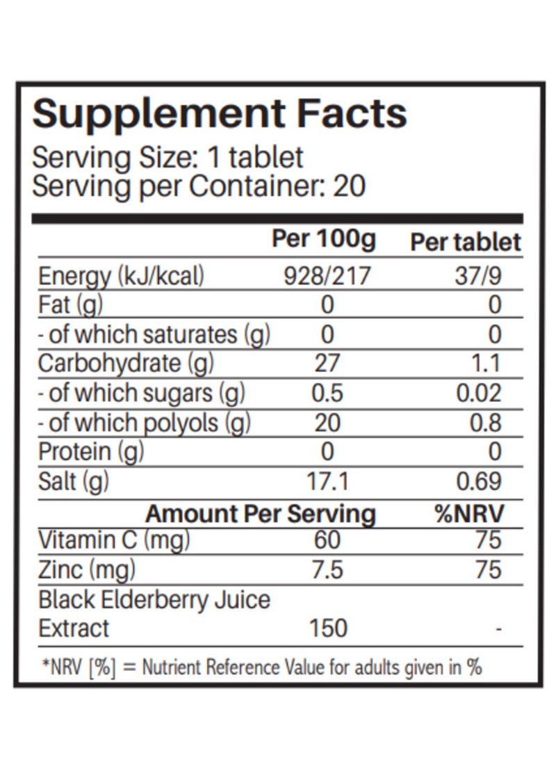 SUNSHINE NUTRITION - أقراص فوارة من التوت البري، مكمل غذائي غني بفيتامين سي والزنك بنكهة التوت، 20 قرصًا، 80 جرامًا - Image 1