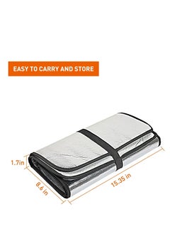 SYOSI Windshield Sun Shade Fit for 1997 2018 Jeep Wrangler TJ JK JKU Sunshades Heat Shield Aluminum Foil Triple Laminate Structure Silver  - Image 3