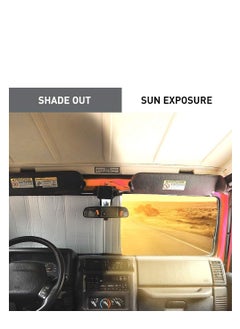 SYOSI Windshield Sun Shade Fit for 1997 2018 Jeep Wrangler TJ JK JKU Sunshades Heat Shield Aluminum Foil Triple Laminate Structure Silver  - Image 2