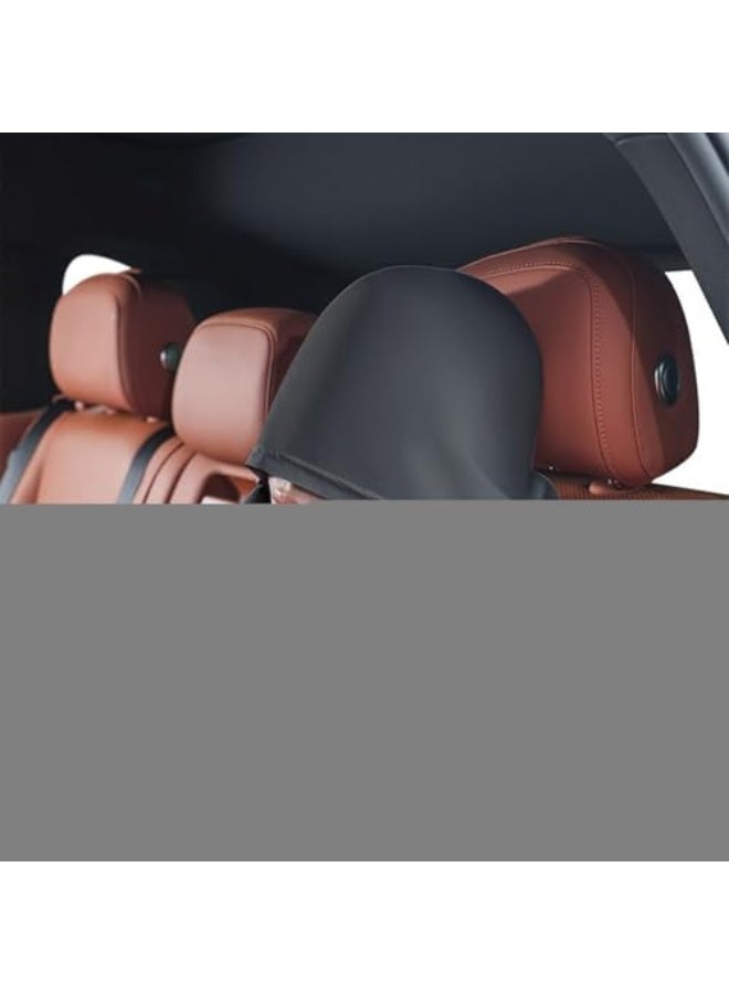 Car Headrest Pillow - Soft Car Sleeping Pillow with Hood,Shading Portable Headrest Cushion Pad Sleep Aid Tool for Flights Offices Sitting Recliner Road Trip Reading Nap Airport Bed Driving - Image 2