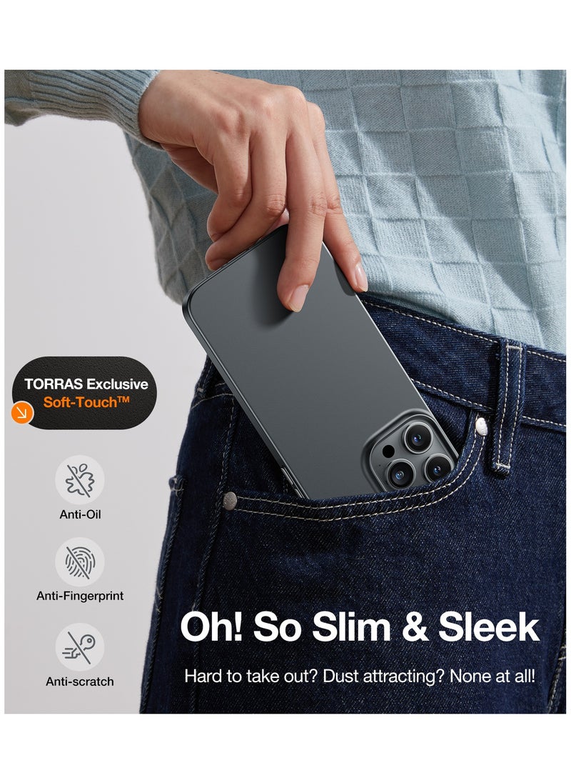 Magnetic Slim Fit Designed for iPhone 15 Pro Case 2023, [Compatible with MagSafe] [Ultra Thin] Protective Matte Hard PC Cover Anti-Scratch Phone Case for iPhone 15 Pro, Grey