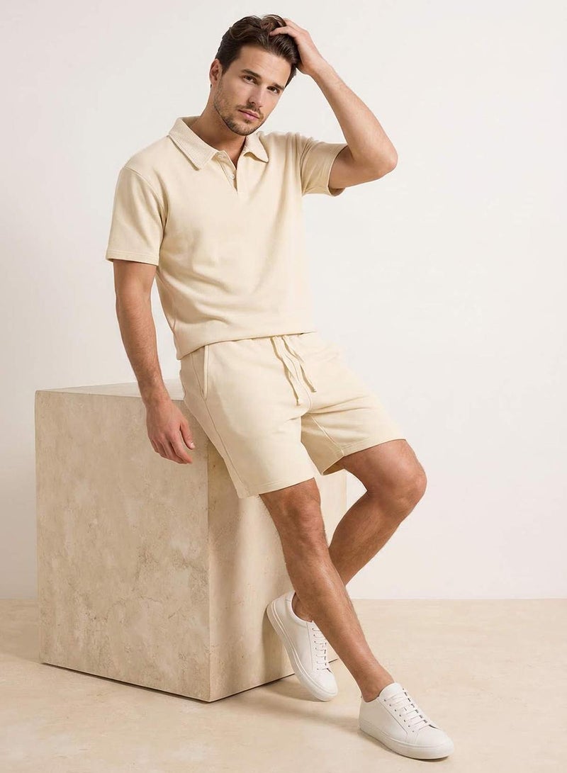 trendyol Taş Loose Fit Polo Neck Thick Tracksuit Set Tmnss26Em00001 - Image 1