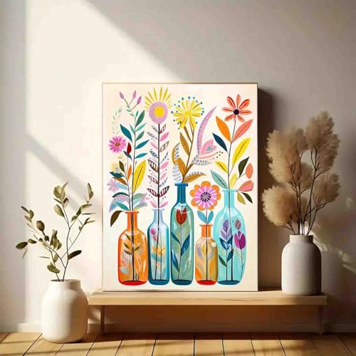 DYAIANGMU Stamped Cross Stitch Kits for Adults Beginner,Flower Counted Cross Stitch Kits Printed Stitching Cute Patterns Dimensions Needlepoint Art Crafts Embroidery Kits for Adults Beginners (15.7x11.8 inch) - Image 4