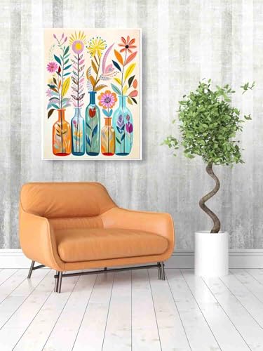 DYAIANGMU Stamped Cross Stitch Kits for Adults Beginner,Flower Counted Cross Stitch Kits Printed Stitching Cute Patterns Dimensions Needlepoint Art Crafts Embroidery Kits for Adults Beginners (15.7x11.8 inch) - Image 3