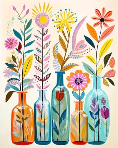 DYAIANGMU Stamped Cross Stitch Kits for Adults Beginner,Flower Counted Cross Stitch Kits Printed Stitching Cute Patterns Dimensions Needlepoint Art Crafts Embroidery Kits for Adults Beginners (15.7x11.8 inch) - Image 1