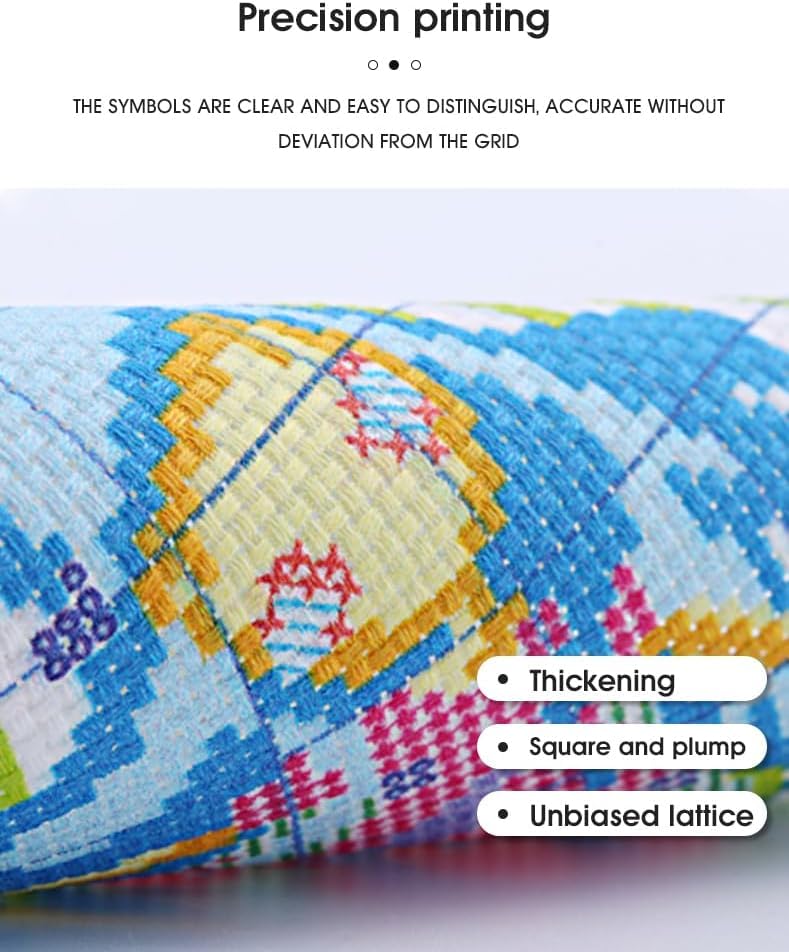DYAIANGMU Stamped Cross Stitch Kits for Adults Beginner,Flower Counted Cross Stitch Kits Printed Stitching Cute Patterns Dimensions Needlepoint Art Crafts Embroidery Kits for Adults Beginners (15.7x11.8 inch) - Image 5