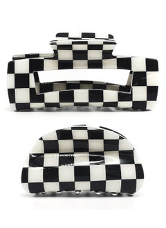 Oasisgalore 2 Pcs Hair Claw Clips, Acrylic French Nonslip Jaw Clips for Women Girls, Strong Hold for Thick Hair.  - Image 1