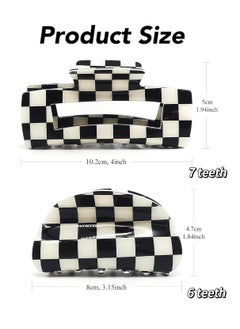 Oasisgalore 2 Pcs Hair Claw Clips, Acrylic French Nonslip Jaw Clips for Women Girls, Strong Hold for Thick Hair.  - Image 3