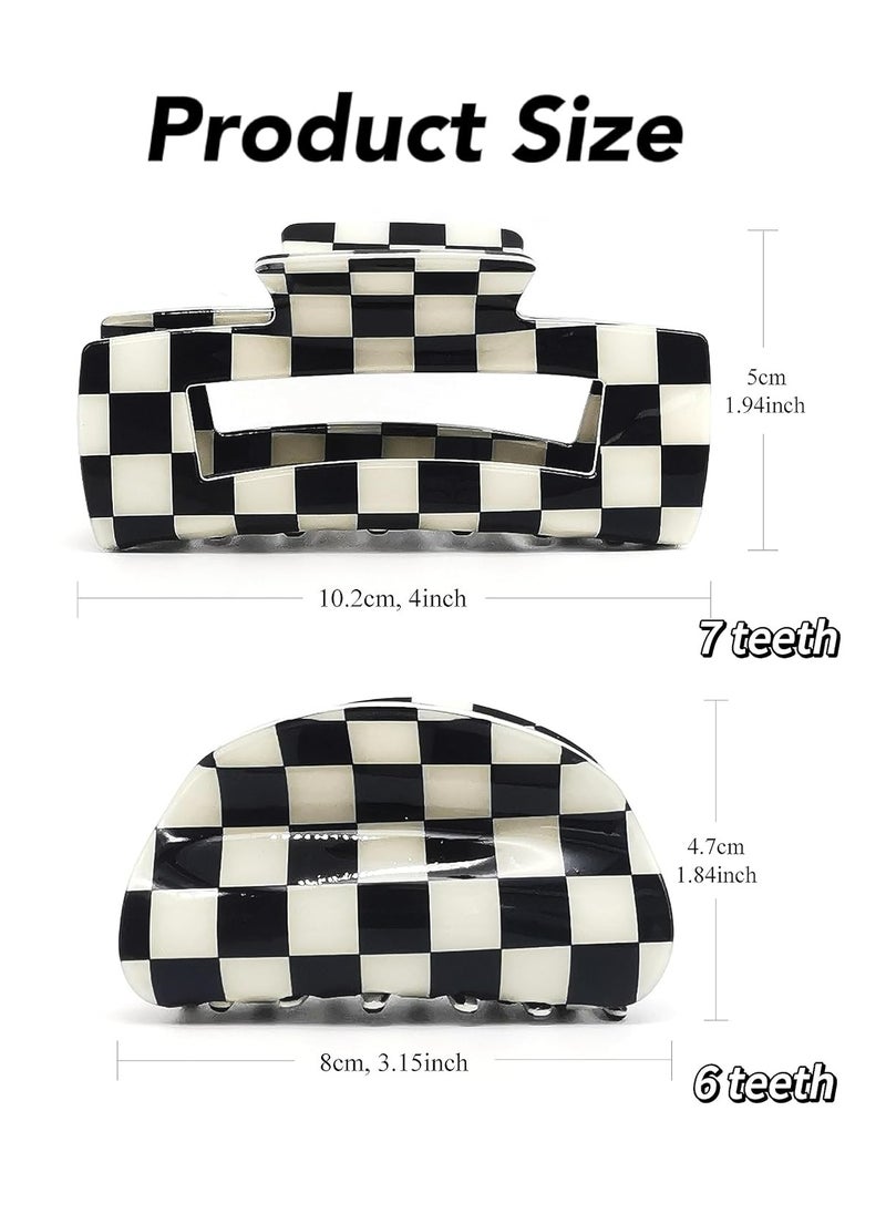 Oasisgalore 2 Pcs Hair Claw Clips, Acrylic French Nonslip Jaw Clips for Women Girls, Strong Hold for Thick Hair.  - Image 3