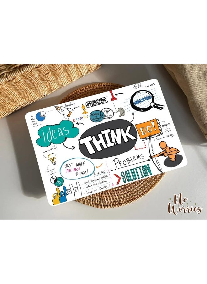 Home Trove - NoWorries - Creative Thoughts Motivational Quotes Scratch-Free Vinyl Laptop Skin/Sticker for 15.6inch/14inch Laptops - Image 1