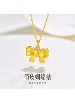 Generic Gold Butterfly Pendant Princess Necklace Gift M269 [Princess escape bow necklace]] 