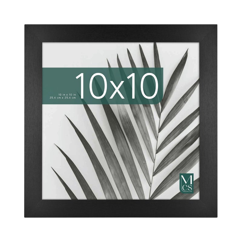 MCS Studio Gallery 10x10 Picture Frame Black Woodgrain Wall Hanging  Easel for Tapletop Display Square Photo Frame for Photos Posters  Art Prints 1Pack