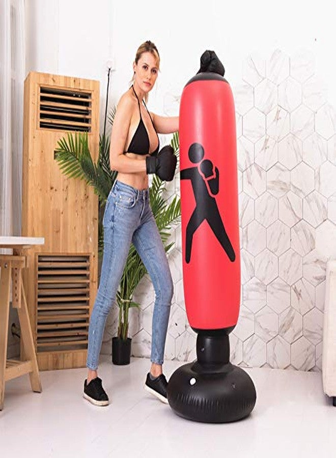 FULAIDA® Inflatable Boxing Bag - PVC 160 cm Fitness Hit Sandbag Adults Children Inflatable Column Boxing Bag | Style1 - Image 4