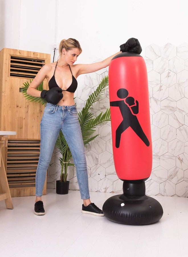 FULAIDA® Inflatable Boxing Bag - PVC 160 cm Fitness Hit Sandbag Adults Children Inflatable Column Boxing Bag | Style1 - Image 3