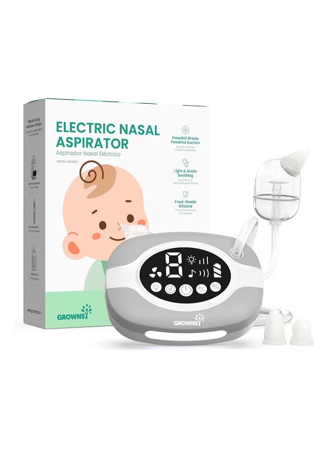 Electric Nose Suction for Baby, Hospital-Grade Nasal Aspirator with Night Light, Soothing Lullabies, Baby Nose Sucker with 9 Adjustable Suction Levels