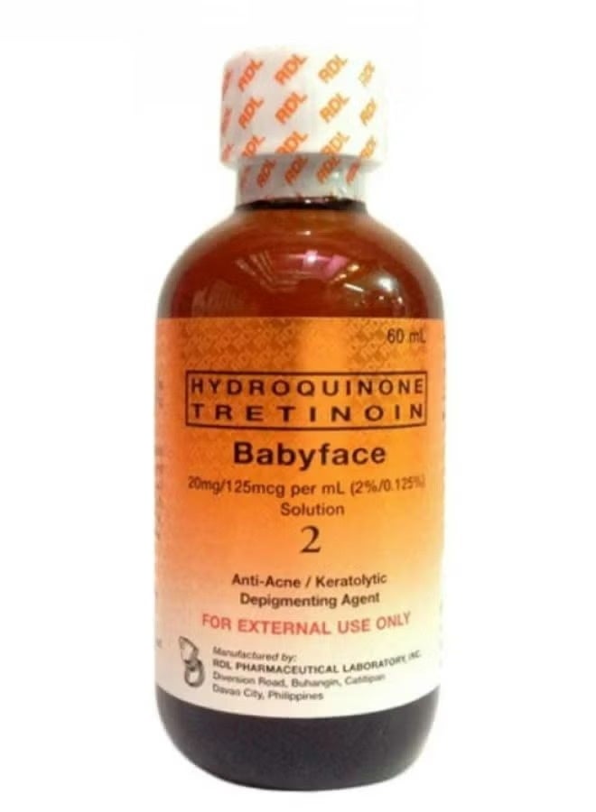 RDL Babyface Solution #2 Hydroquinone+Tretinoin Anti Acne & Depigmenting Agent 60 ML - Image 2
