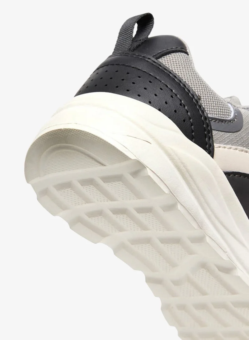 LBL by Shoexpress  Colourblock Sneakers with Hook and Loop Closure for Men | Best Price UAE