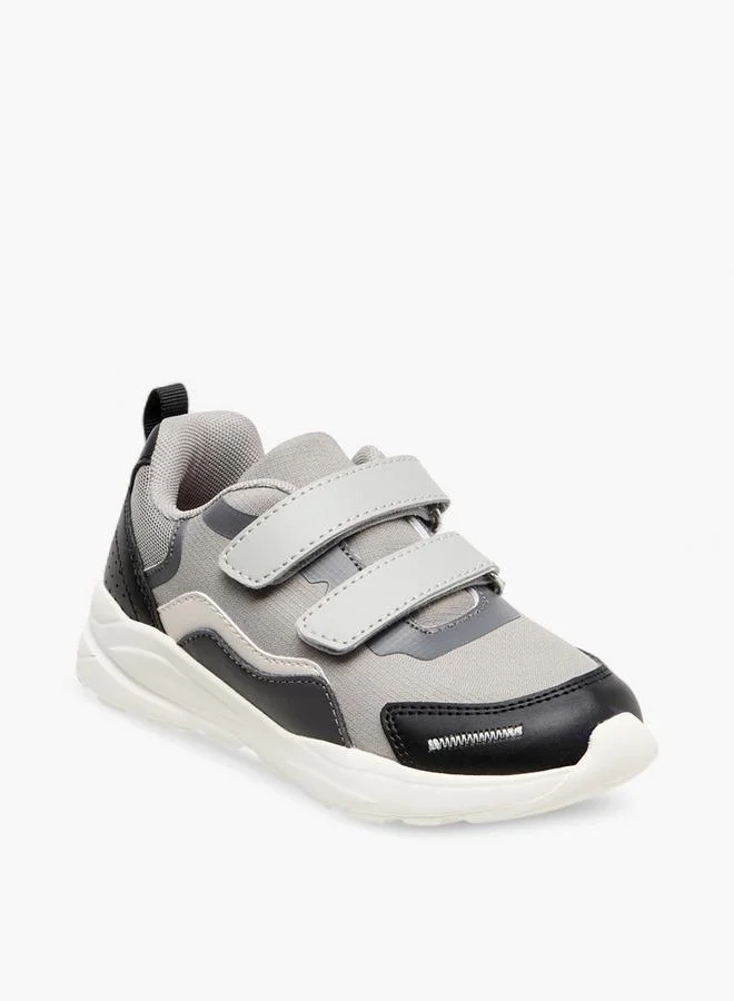 LBL by Shoexpress Colourblock Sneakers with Hook and Loop Closure