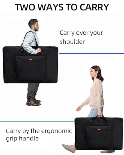 Nicpro Art Portfolio Bag 20 x 26 Inches, Waterproof Nylon Artist Case Carrying Bag Soft Sided with Shoulder Strap, Storage for Artwork Sketch, Drawing, Canvas, Photography, Poster, Solar Panel - Image 5
