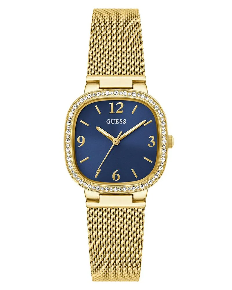 جس GUESS Ladies Gold Tone Analog Watch