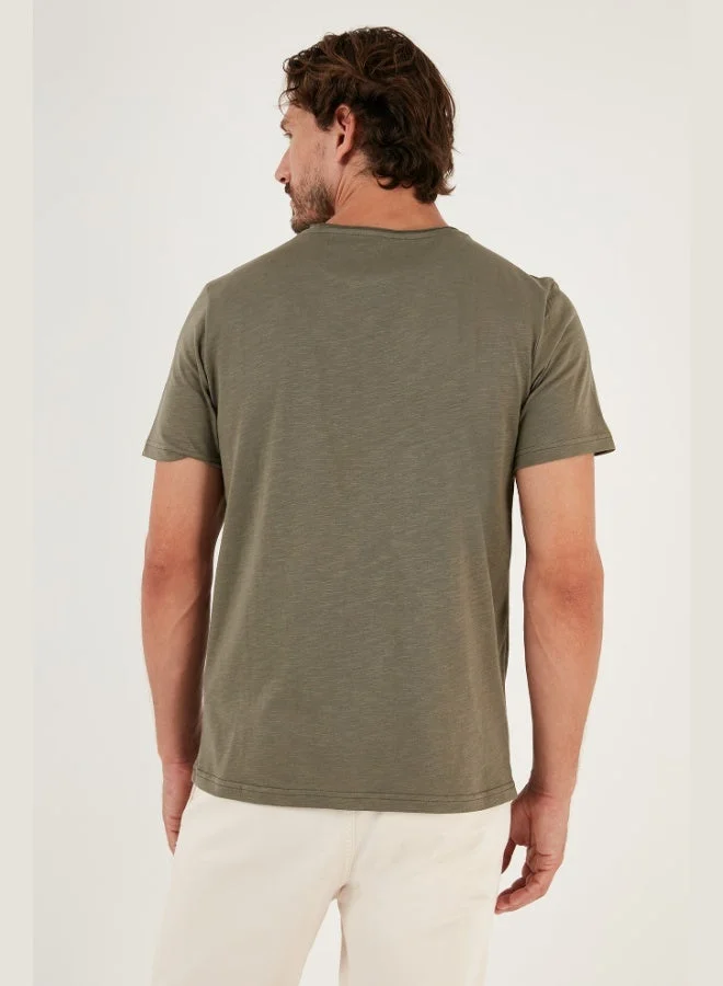 Buratti Buratti 100% Cotton Slim Fit Crew Neck Pocket T-Shirt Men's T-SHIRT 5902000