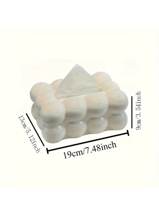 حامل علبة المناديل على شكل سحابة بيضاء منظف مناديل تخزين عصري زخرفي - Image 4