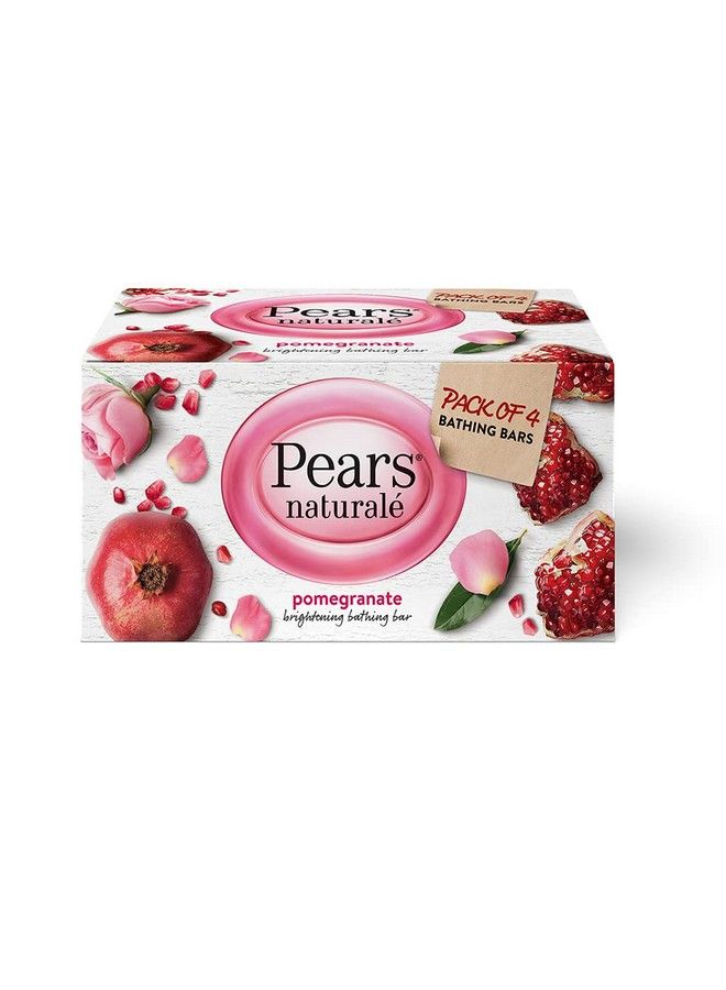 Pears قالب صابون الاستحمام الطبيعي بالرمان لتفتيح البشرة 125 جم (عبوة من 4 قطع)  - Image 1