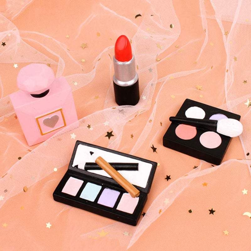 MEMOVAN Makeup Cake Topper 4 Pack, Resin Cosmetics Lipstick Perfume Bottle Eye Shadow Blush Make up Cake Decorations for Bridal Shower Bachelorette Girl Women Spa Salon Themed Birthday Party Supplies - Image 4