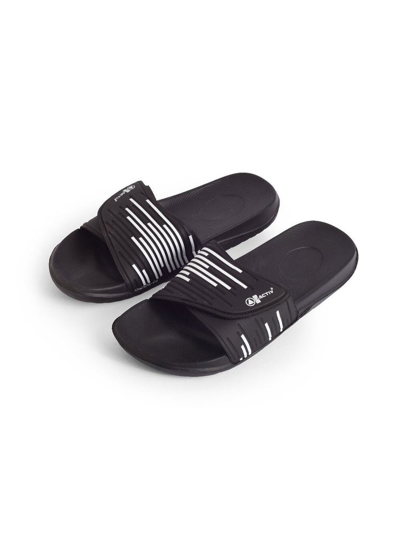 ACTIV JEL Men's Patterned Summer Black Flip-flops