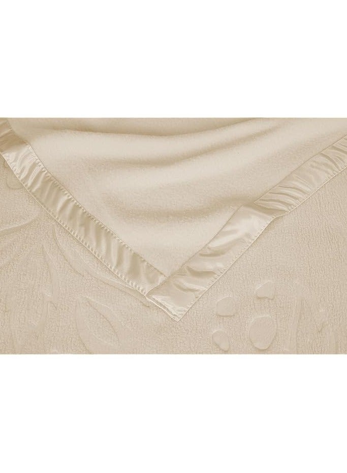 BSB HOME BSB HOME® 220 GSM  Premium plush Single Blanket for Bed, Sofa, Couch, Travel and Camping AC Blanket | 150 X 220 CM  | Beige | ANTIPILL POLO BLANKET  - Image 3