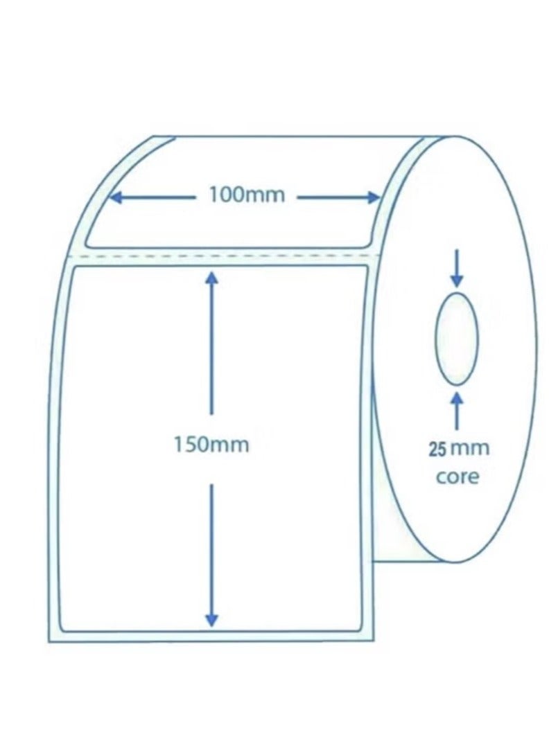 Generic Roll Of 500 Thermal Sticker Paper For Thermal Printers (AWB Policy Printers) 10x15 cm(100x150mm)  - Image 4