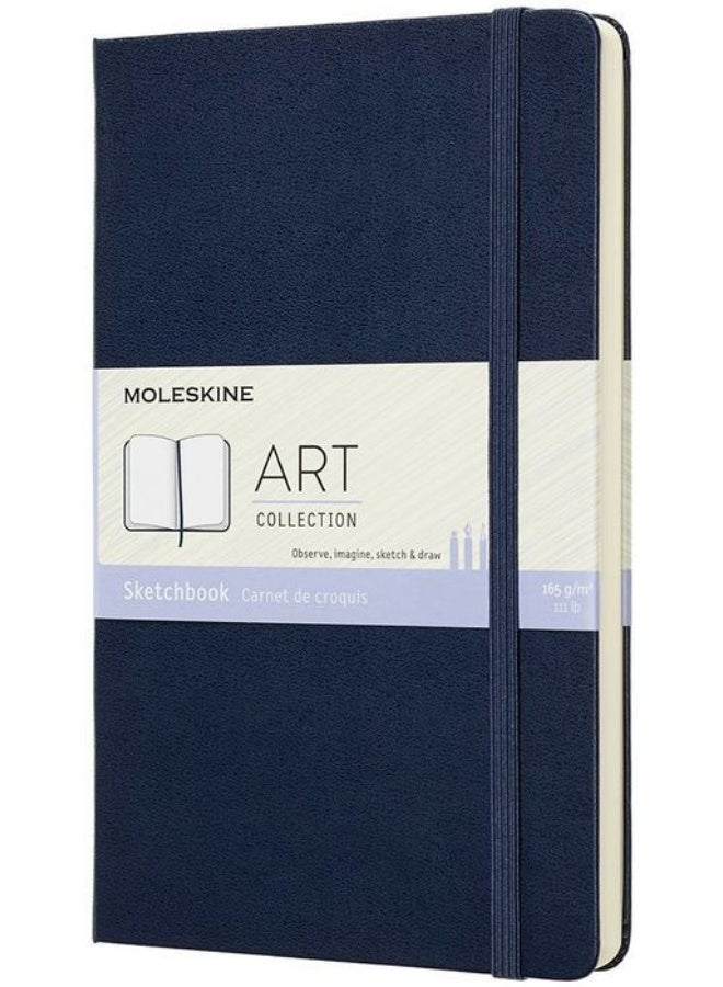 MOLESKINE Art Sketchbook Large Size Sapphire Blue Hard Cover 104 Pages - Image 1