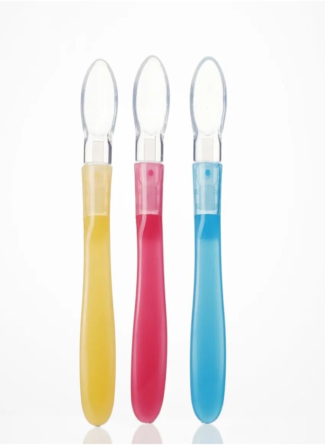 Fatah Three Pieces Of Baby Silicone Elbow Soft Spoon Bendable  - Image 1