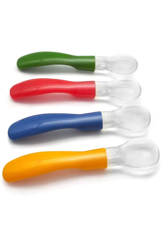 Fatah Three Pieces Of Baby Silicone Elbow Soft Spoon Bendable  - Image 5