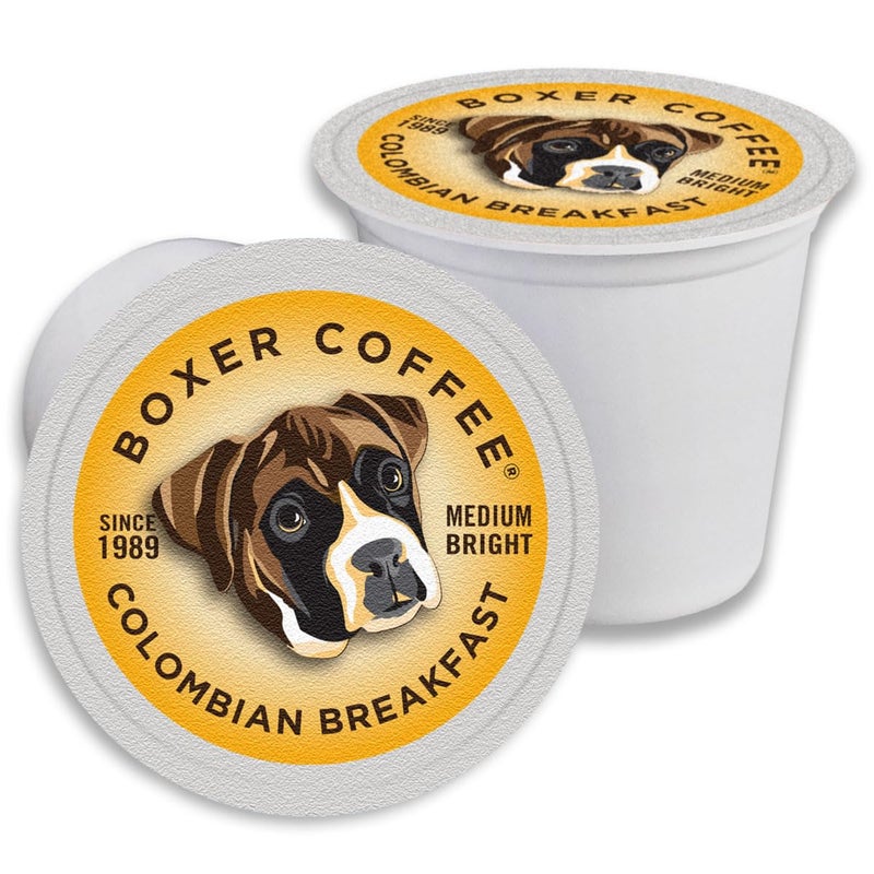 Boxer Coffee 52ct Colombian Breakfast - Medium Roast Coffee Pods - Specialty Grade, Artisan Single-Serve Cups - Compatible with Keurig K-Cup Brewers - Image 1