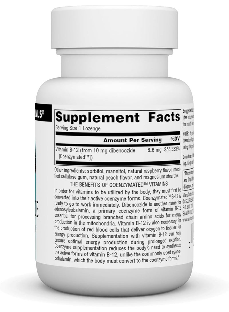 Source Naturals Dibencozide - Coenzymated B-12 Athletic Series, Quick Dissolving Dietary Supplement - 60 Lozenges - Image 3