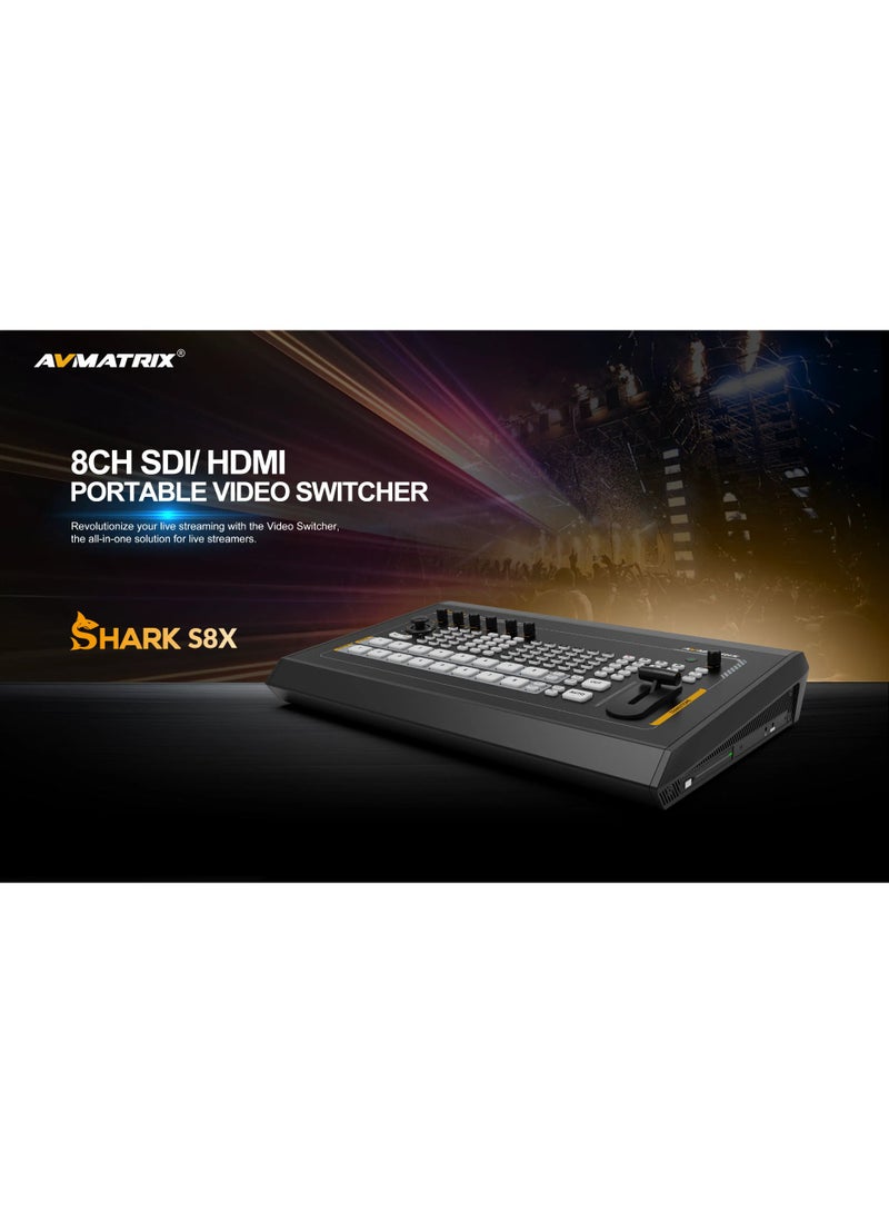 AVMATRIX SHARK S8X 8CH SDI/ HDMI Video Switcher - Image 2