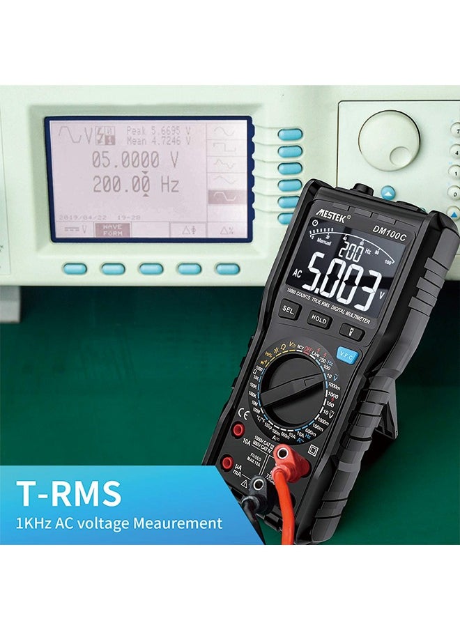 MESTEK - MESTEK Digital Multimeter Tester TRMS 9999 Counts Voltage Tester Auto-Ranging Ohm Amp VoltMeter with NCV, AC/DC Current, Voltage, Resistance, Diodes, Continuity,Capacitance,Temperature - Image 1