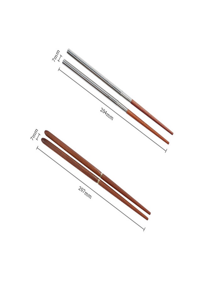 sundick Folding Chopsticks Outdoor Camping Picnic Travel Portable Tableware A Pair of Chopsticks with Storage Bag - Image 5