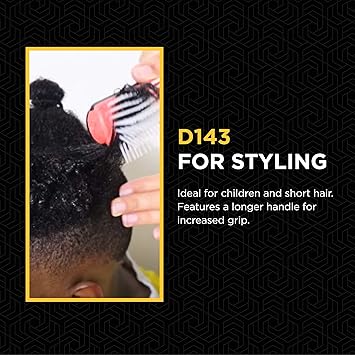 Denman D143 Hair Brush Black 5 Row Long Handle Styling Brush for Detangling Separating Shaping and Defining CurlsFringes Bangs For Women and Men - Image 4
